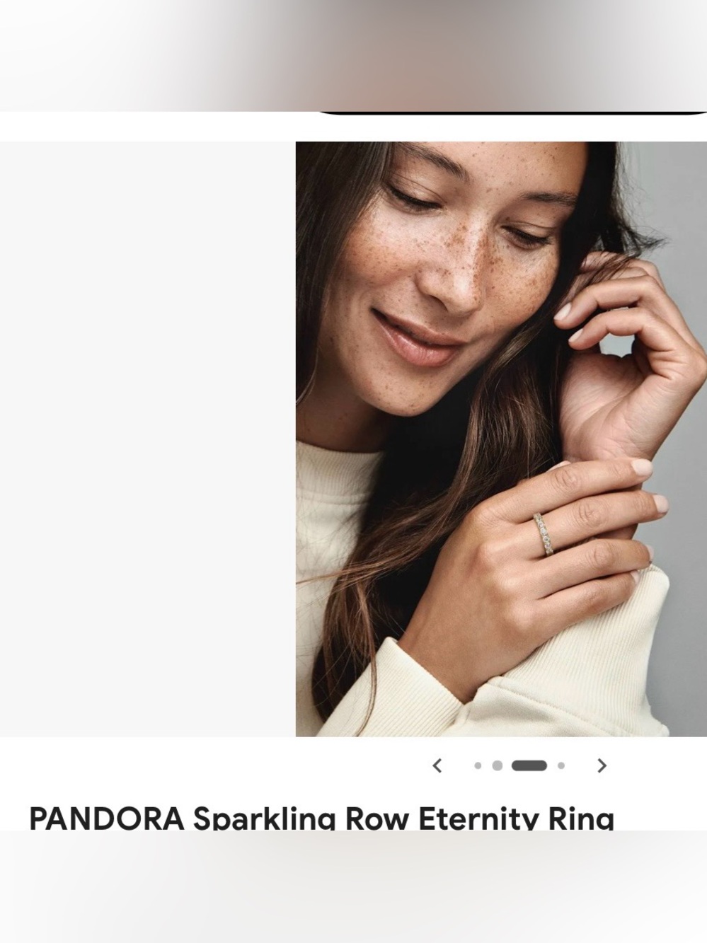 Pandora Elegant Row Ring - Rose Gold NWT